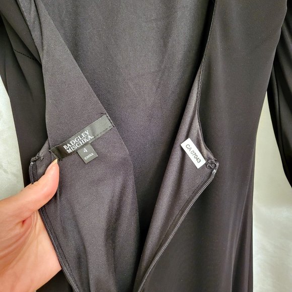 🌟Host Pick🌟 SEXIEST DRESS EVER! Badgley Mischka Collection, Black w/Sequins 4 - Picture 9 of 16